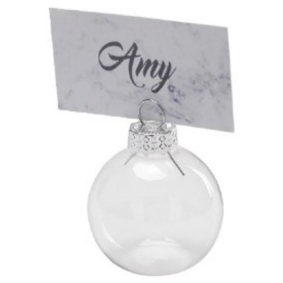 4cm Christmas Bauble Place Card Holder